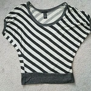 Gray striped top
